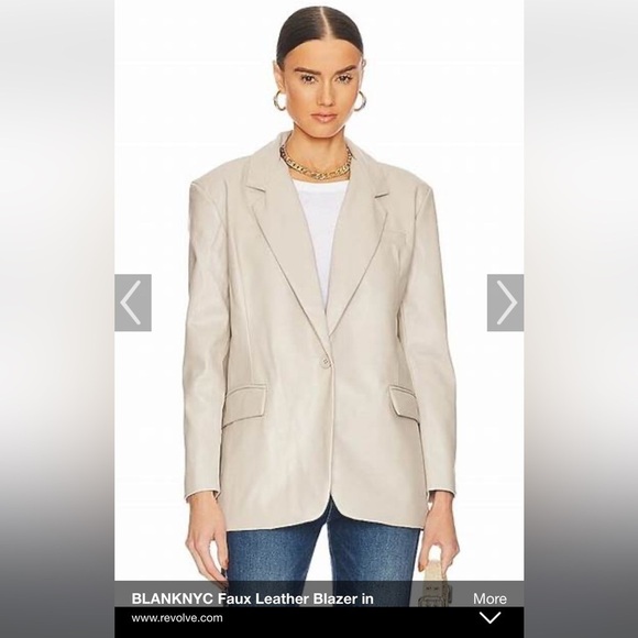 BlankNYC Revolve Bare Essentials Vegan Leather Blazer - Picture 3 of 5